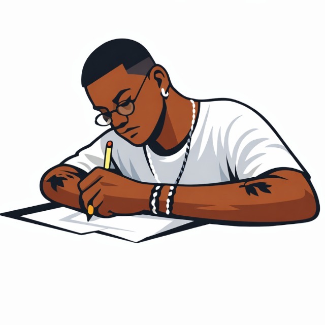 Portrait illustration of LEDUMBINY creating artwork